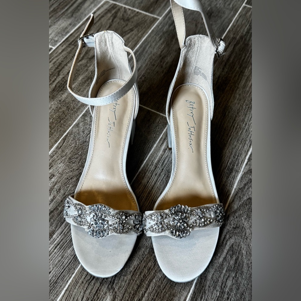 Betsey Johnson Silver Embellished Heels